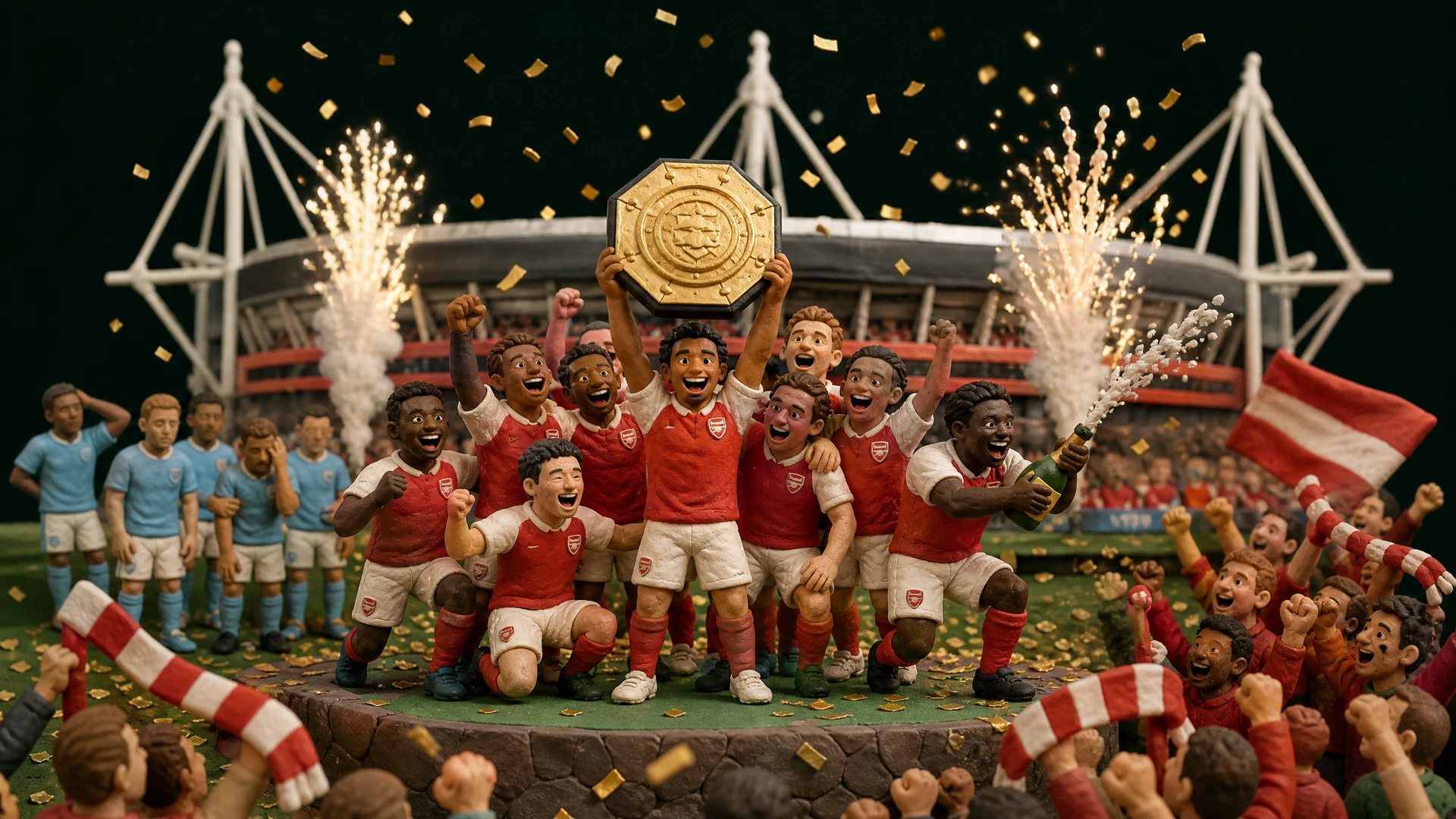 Arsenal 3-0 Man City: Gunners Dominasi Community Shield! Calafiori, Havertz, Odegaard Cetak Gol
